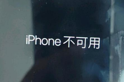 宏伟苹果服务网点分享锁屏界面显示“iPhone 不可用”如何解决 